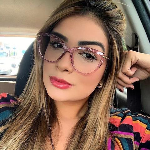 Óculos de Grau Feminino Gatinho Diamante - Armação de Grau - FRETE GRÁTIS