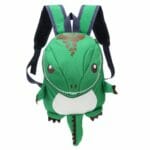 mochila infantil de dinossauro verde