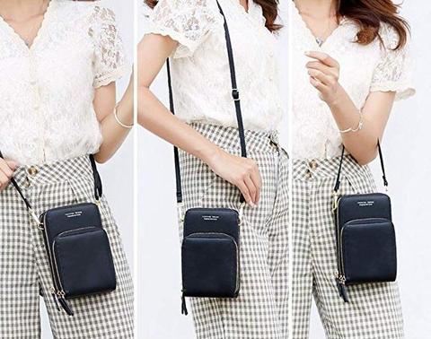 triple position small cell phone bag