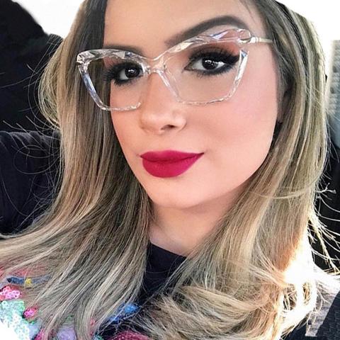 Armação de oculos de grau gatinho feminino