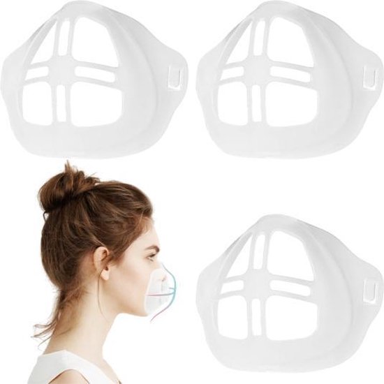 bol.com | AirFrames - 3 stuks - Mondkapje Houder - Mondmaskerhouder - Voor  Comfort - Innermask...