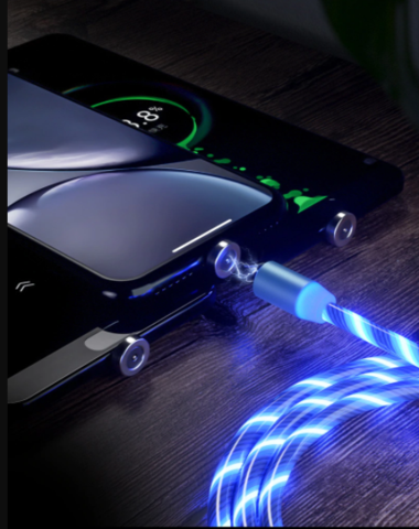 Cabo USB Magnético Ultra Resistente Para Celular turbo com imã para iphone android e tipo C