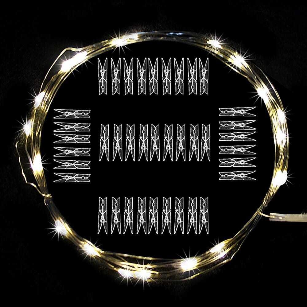 10M Photo Clip USB LED String Lights Fairy Lights Outdoor Battery Operated Garland Christmas Decoration Party  (34)