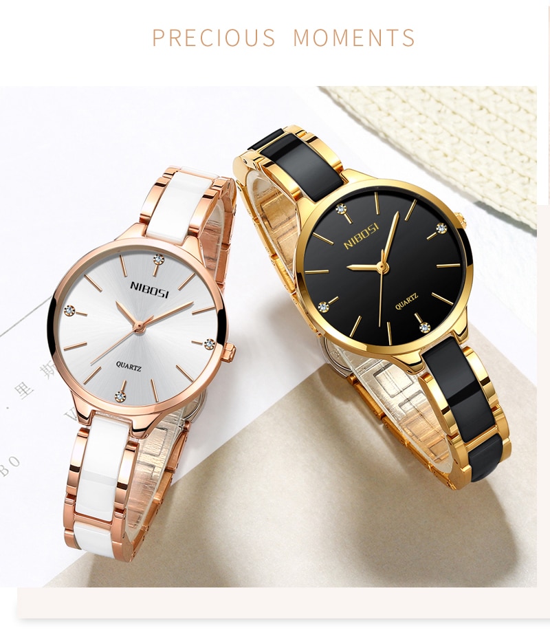 Relogio Feminino NIBOSI  Women Watches Waterproof Top Brand Luxury Watch Women With Ceramics And Metal Strap Relojes Para Mujer  (3)