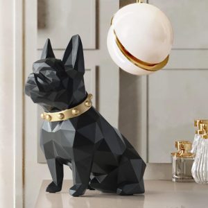 escultura de resina cachorro bulldog francês
