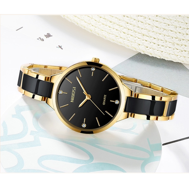 Relogio Feminino NIBOSI  Women Watches Waterproof Top Brand Luxury Watch Women With Ceramics And Metal Strap Relojes Para Mujer  (10)