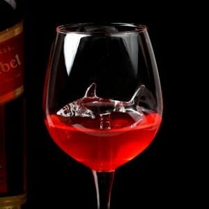 Taça Tubarão De Cristal Para Vinho