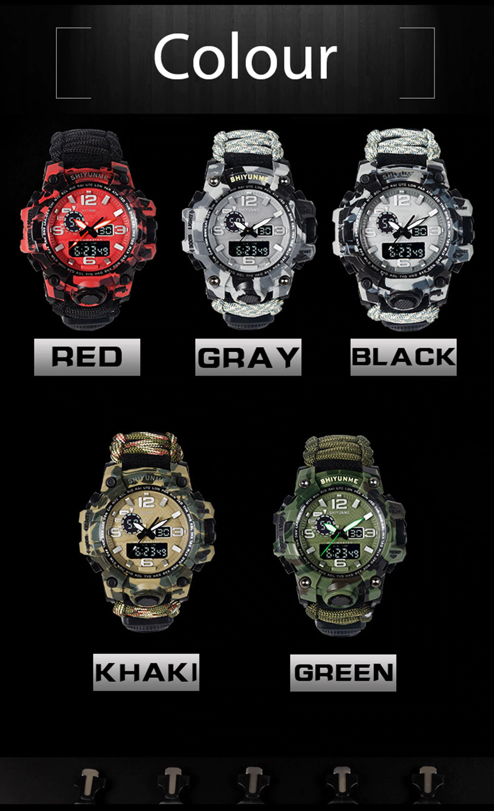 Relógio Masculino Smael Shock Military Watch Mais 5 Funções, Relógio Tático Militar, Relogio Militar, Relógio Militar - Imagem 6