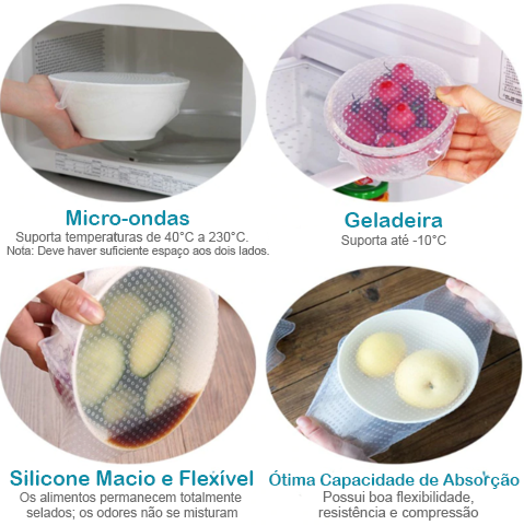 Kit de Tampas de Silicone