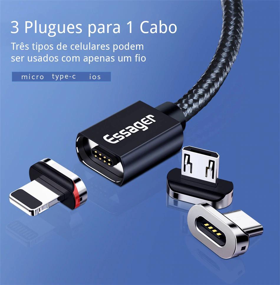 3 Plugues para 1 cabo