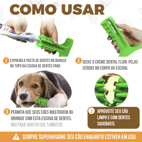 Escova de dentes para cachorros | Super Brush escova para Cães