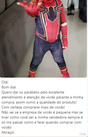 Fotos de cliente Fantasia Homem Aranha para Crianças