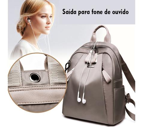 mochila feminina antifurto