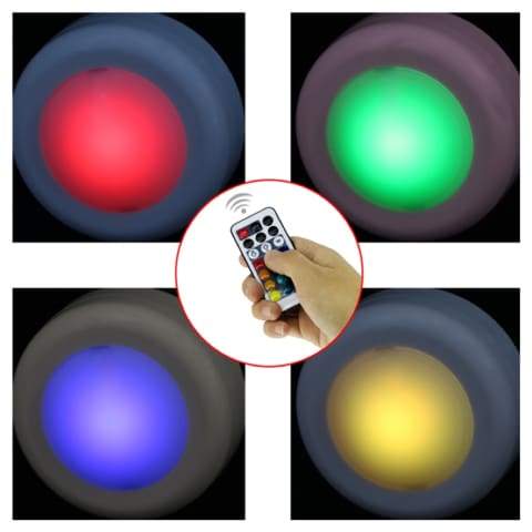 Luzes sem fio LED com controle remoto que mudam de cor